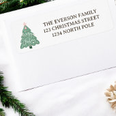 Whimsical pastellrosa grüne Weihnachtsbaum