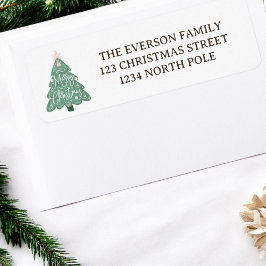 Whimsical pastellrosa grüne Weihnachtsbaum