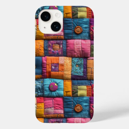 Whimsical Patchwork Quilt Pattern: farbiges Design Case-Mate iPhone Hülle (Rückseite)