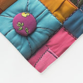 Whimsical Patchwork Quilt Pattern: farbiges Design Fleecedecke (Ecke)