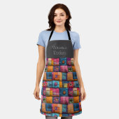 Whimsical Patchwork Quilt Pattern: farbiges Design Schürze (Getragen)