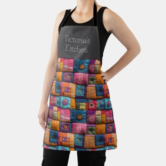 Whimsical Patchwork Quilt Pattern: farbiges Design Schürze (InSitu)
