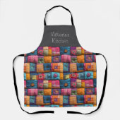 Whimsical Patchwork Quilt Pattern: farbiges Design Schürze (Vorderseite)