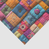 Whimsical Patchwork Quilt Pattern: farbiges Design Seidenpapier (Ausschnitt)