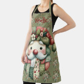 Whimsical Patchwork Santa Folk Christmas Schürze (InSitu)