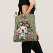 Whimsical Patchwork Santa Folk Christmas Tasche (Von Nahem)