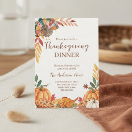 Whimsical Patchwork Turkey Thanksgiving Einladung