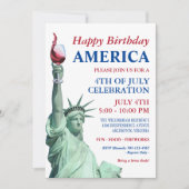 Whimsical Patriotic 4. Juli Party Einladung (Vorderseite)