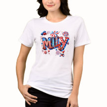 Whimsical Patriotic "MILEY" Name Art mit Gnome &