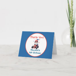 Whimsical Patriotic Star Birthday  Dankeskarte