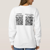 Whimsical Pawsitivitley farbige Katze individuell  Sweatshirt (Rückseite)