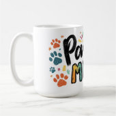 Whimsical "Pawsome MAMA" Graphic with Colorful Paw Kaffeetasse (Links)