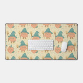Whimsical Peach Fantasy Fabric Schreibtischunterlage (Tastatur & Maus)