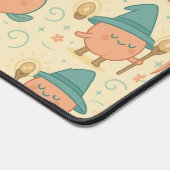 Whimsical Peach Fantasy Stoff  Schreibtischunterlage (Ecke)