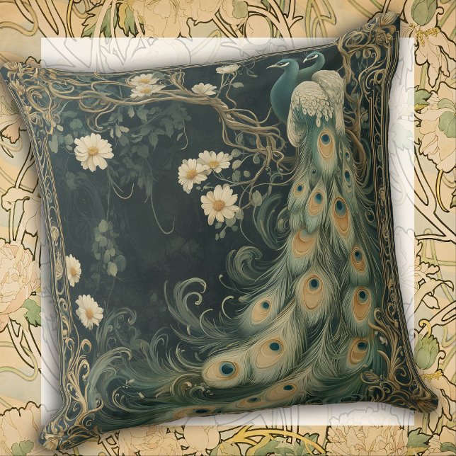 Whimsical Peacock Home Décor Accent Throw Pillow Kissen (Von Creator hochgeladen)