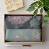 Whimsical Peacock Pink Hydrangea Blume Decoupage Seidenpapier (Geschenk)