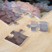 Whimsical Peacock Pink Hydrangea Blume Puzzle (Seite)