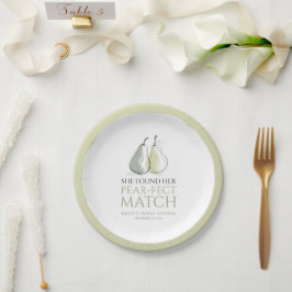 Whimsical Pears Pear-fect Match Bridal Shower Pappteller