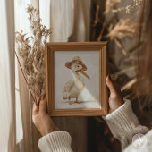 Whimsical Pelican Portrait Painting Water Bird Poster