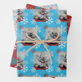 Whimsical Penguin & Polar Bären Wasserfarben Kunst Geschenkpapier Set (Beispiel)