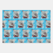 Whimsical Penguin & Polar Bären Wasserfarben Kunst Geschenkpapier Set (Vorderseite)