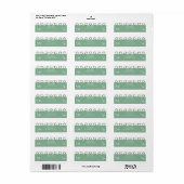 Whimsical Penguins Holiday Address Labels (aqua) (Vorne)