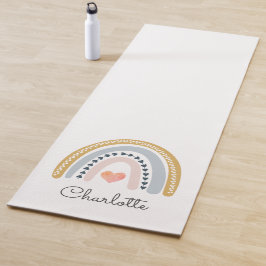 Whimsical Personalisiert Boho Rainbow Yogamatte