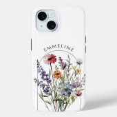 Whimsical Personalisiert Floral Wildblume Bouquet Case-Mate iPhone Hülle (Rückseite)