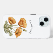 Whimsical Personalisiert Golden Poppies Case-Mate iPhone Hülle (Rückseite (Horizontal))