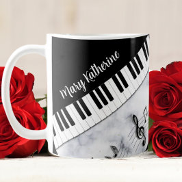 Whimsical Personalisiert Piano Keys Kaffee Tasse