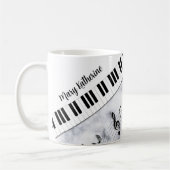 Whimsical Personalisiert Piano Keys Schwarz-weiß Kaffeetasse (Links)