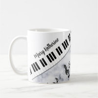 Whimsical Personalisiert Piano Keys Schwarz-weiß