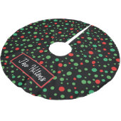 Whimsical Personalisiert Polka Dot Weihnachtsrock Polyester Weihnachtsbaumdecke (Schrägansicht)