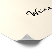 Whimsical Personalized Engagement couple Sign Poster (Ecke)