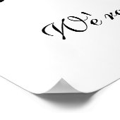 Whimsical Personalized Engagement couple Sign Poster (Ecke)