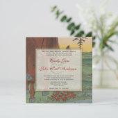 Whimsical Pferdewirbel Beilage Einladung Hochzeit (Stehend Vorderseite)