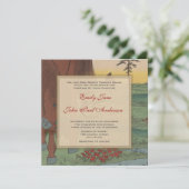 Whimsical Pferdewirbel Beilage Einladung Hochzeit (Stehend Vorderseite)