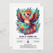Whimsical Phoenix Dreamscape Geburtstag Einladung (Vorne/Hinten)