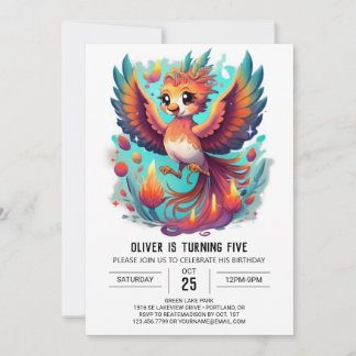 Whimsical Phoenix Dreamscape Geburtstag Einladung