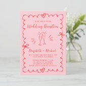 Whimsical Photo Wedding Reception Einladung (Stehend Vorderseite)