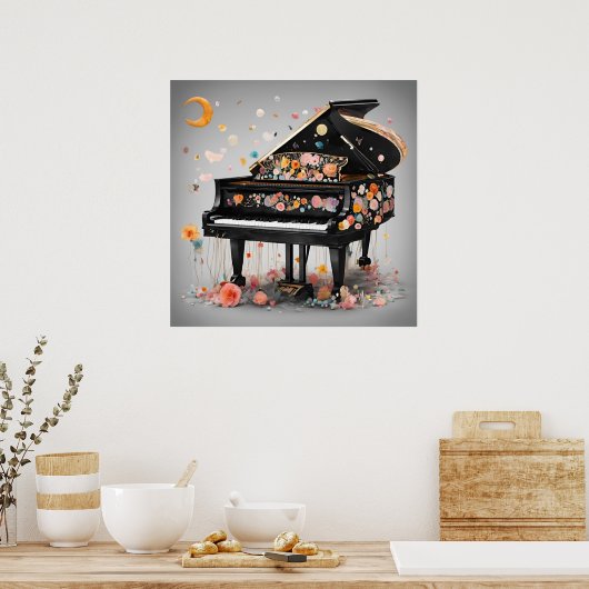 Whimsical Piano Dreams Poster (Küche)