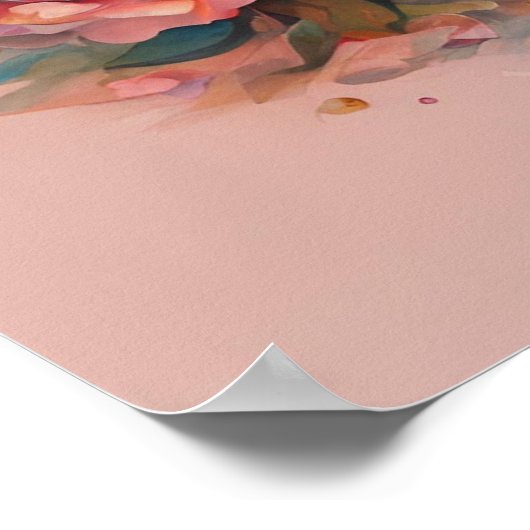 Whimsical Piano in Bloom Poster (Ecke)