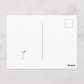 Whimsical Pickletini Martini Cocktail Rezept Postkarte (Rückseite)