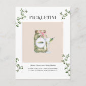 Whimsical Pickletini Martini Cocktail Rezept Postkarte (Vorderseite)