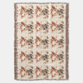 Whimsical Piglet in Pastel Overalls Peach Decke (Vorderseite Vertikal)