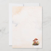 Whimsical Pilz Aquarell Babydusche Einladung (Rückseite)