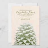 Whimsical Pine Cones Hochzeit Einladungen (Vorderseite)