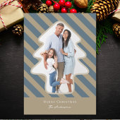 Whimsical Pine Tree Shaped Foto Frohe Weihnachten