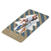 Whimsical Pine Tree Shaped Foto Holiday Card Magnet (Linke Seite)