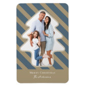 Whimsical Pine Tree Shaped Foto Holiday Card Magnet (Vertikal)